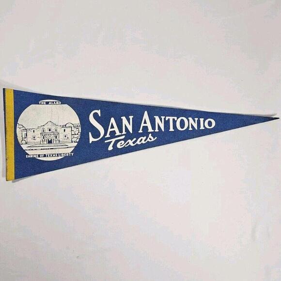 Other - Vintage 1960's Alamo Shrine Of Texas Liberty Pennant San Antonio 27"